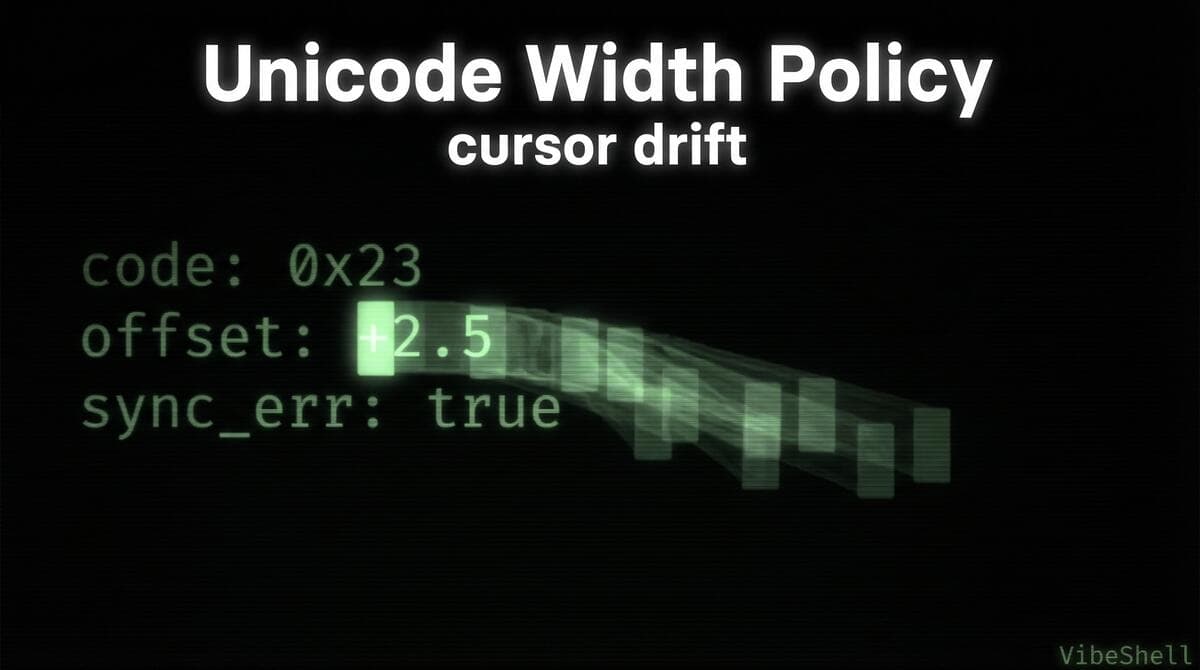 터미널 화면이 깨지는 이유 — VibeShell이 Unicode width를 다루는 방법