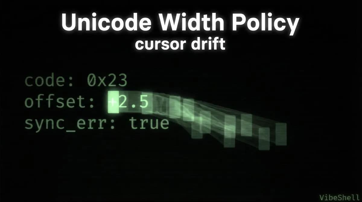 Claude Code 화면에 잔상이 남는 이유 — VibeShell이 Unicode width를 다루는 방법